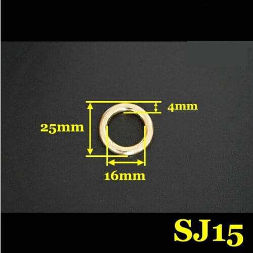 50PCS/LOT 16*25*4MM Solid Brass Yellow Copper Round O Ring