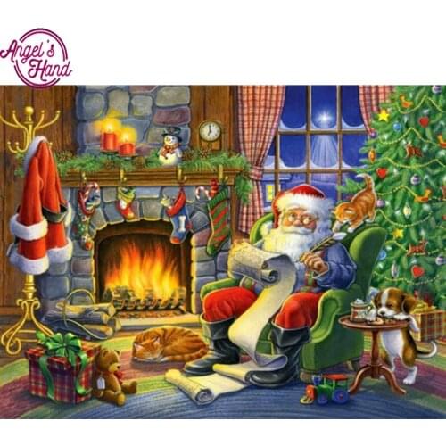 DIY Diamond Embroidery Sweet home 5D Diamond Painting Cross Stitch 3D Diamond Mosaic home Decoration,Christmas Santa Claus arts