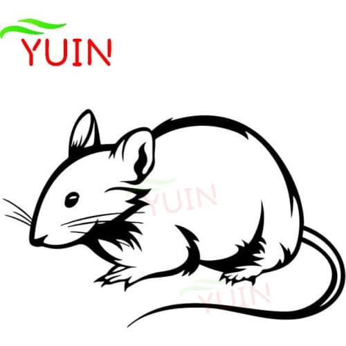 Mouse Pattern Applique Fashion Car Body Window Decoration PVC Waterproof Sunscreen Car Sticker Black/white/red/laser/silver