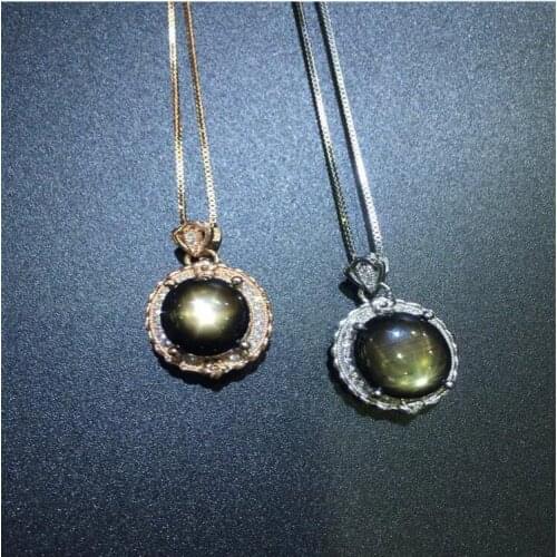 Free Shipping Natural sapphire jewelry set 1pc Necklace 1pc ring Natural Star sapphire 925 sterling silver