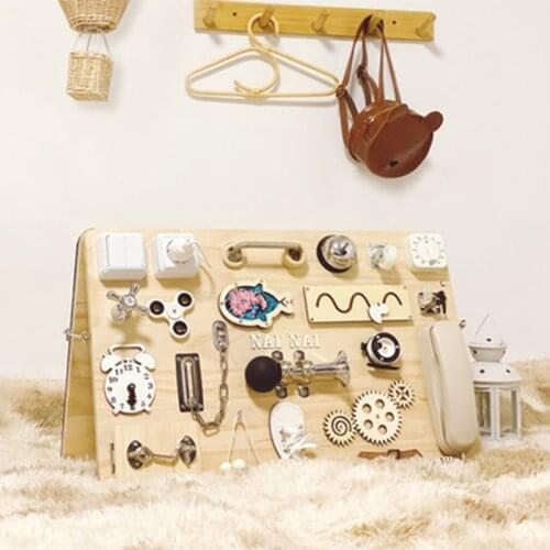 Children Busy Board DIY Toys Baby Montessori Sensory Activity Board Accessories Fine Motor Skill Latch Lock Cognition Toy Games