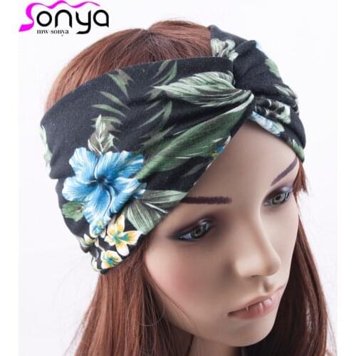 Bohemian Elastic Headbands for Women Multicolor Casual Style Turban Hair Accessories HT002