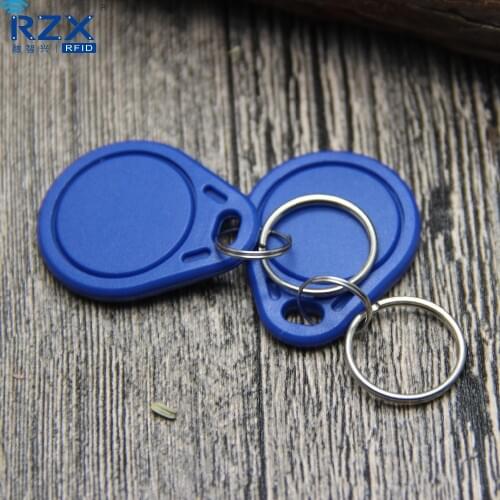 Free shipping 100PCS green color 13.56Mhz keyfob rfid smart key fob with MIFARE Classic 1K chip