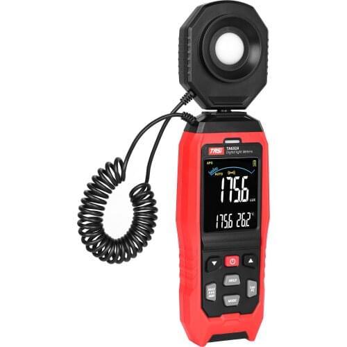 TASI TA632A Digital Light Meter Mini Lux Meter Handheld Illuminometer Luminometer Photometer Luxmeter Light Meter 0-200000 Lux