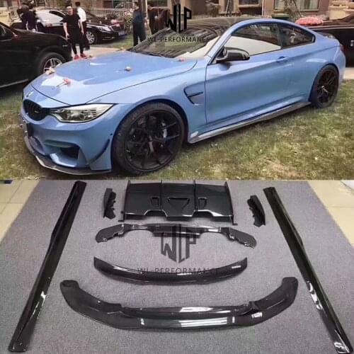 F80 M3 F82 M4 Carbon Fiber Car body kit Front Lip Rear Diffuser Side Skirts Rear Spoiler For BMW F80 M3 F82 M4 PSM Style 14-17