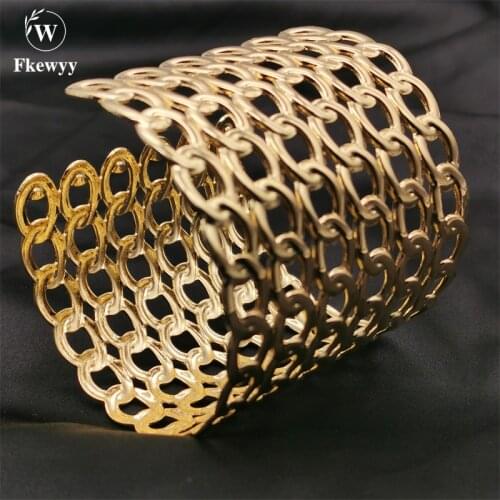 Fkewyy Gold Plated Luxury Jewelry Hollow Out Charm Bracelets Women Birthday Gift Snake Bracelet Bohemia Woman Party Accessories