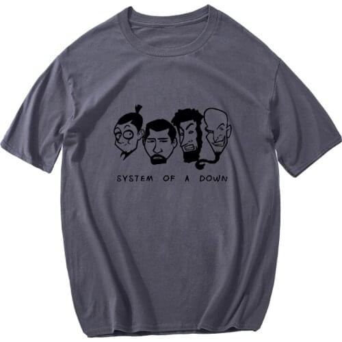 System Of A Down Metal Band Graphic T-Shirt Men Hipster Loose Funny Aesthetic T Shirt Vintage Summer Tops Tee Men Tees