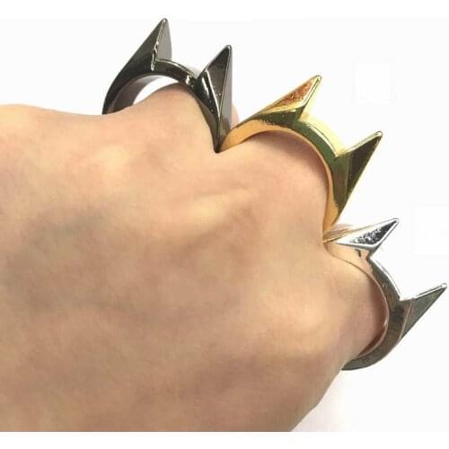 500 PCS Women Lady Self defence Protect Weapon ring Window Breaker Finger Survival Fight Combat Outdoor Emergency EDC Tool