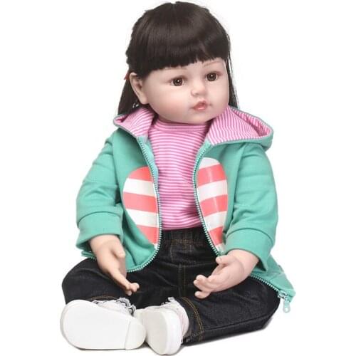 Soft Silicone Reborn baby doll Toys 20" princess girl toddler princess dolls child Birthday Gift bebe alive bonecas reborn