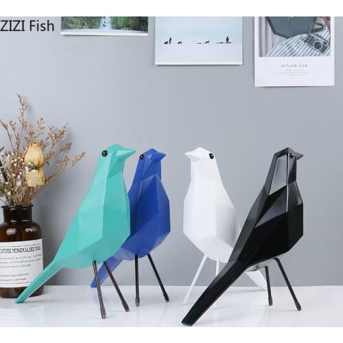 Minimalist Bird Statue Abstract Birds Statuette Desktop Decoration Resin Figurines Crafts Brief Ornaments Home Decor Modern