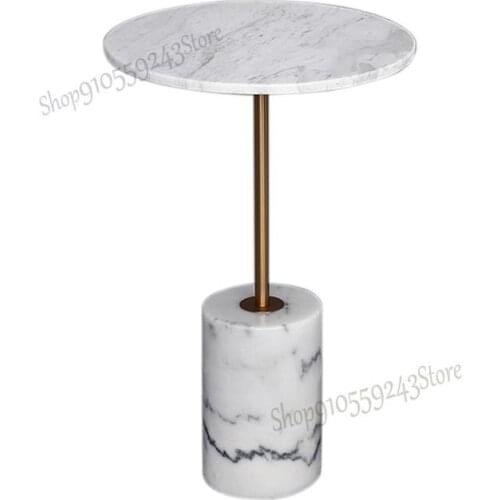Nordic Marble Modern Minimalist Wrought Iron Coffee Table Side Table Side Table Corner Table Creative Living Room Sofa Mini Tabl
