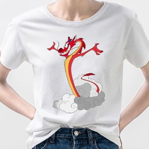 New cool Streetwear Female T-shirt Pocahontas Mickey Ear Hat Print Harajuku Girls Summer Cotton T Shirt Women Tops