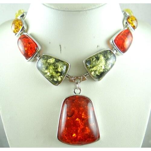 The New Fashion Precious Modernist teardrop golden honey pressed Ambers Pendant Necklace jewellery making A35