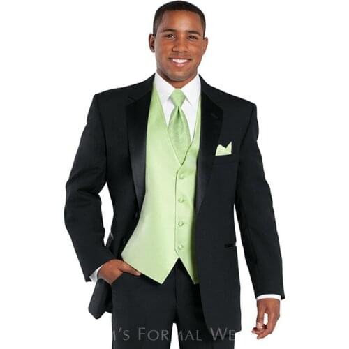 New Arrival Groom Tuxedo Groomsmen Notch Lapel Wedding/Dinner/Evening Suits Best Man Bridegroom (Jacket+Pants+Tie+Vest) B80