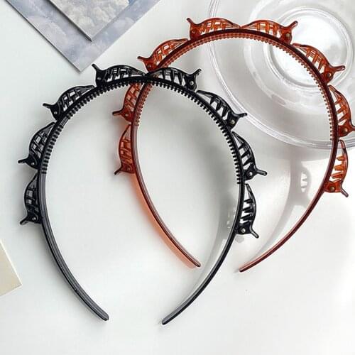 Black Braider Hair Clip Bring Hair Hoop Burst Pin Hairdo Multi-storey Wisp Air Weave Head Hoop Styling Tool