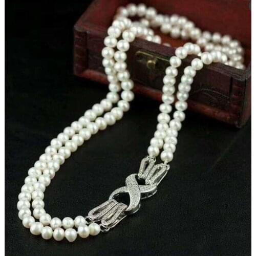 Noble jewelry huge 8-9mm AAA Freshwater natural white pearl pendant 925silver 17- 18inch