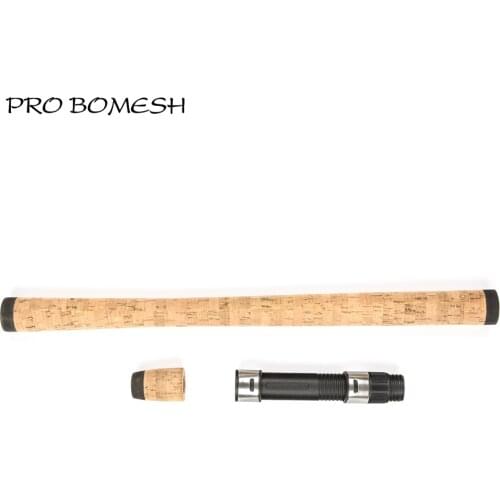 Pro Bomesh 1 Set Cork Spinning Rod Handle Kit 18# Reel Seat Spinning Rod DIY Component For Rod Repair Accessory Custom Rod Build