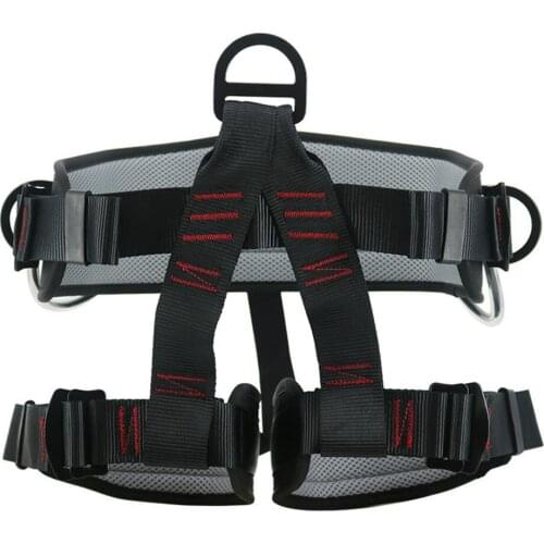 2021 New Professional Outdoor Sports Safety Belt Rock Mountain Climbing Harness Waist Support Half Body Harness Aerial Survival