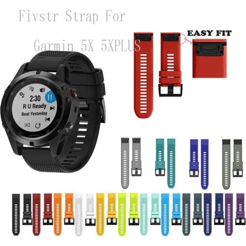 For Garmin fenix 5X Plus 6x pro Solar Smart Watch Strap Silicone Band Fenix3 3 HR 3 Sapphire Quick Release Strap