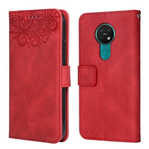 Luxury Leather Case for Nokia 6.2 Flower Embossing TA-1200 TA-1198 TA-1201 Wallet Flip Phone Case for Nokia6.2 Cover