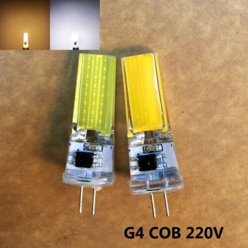 LED G4 Lamp Bulb AC 200V 220V 240V Dimmer 9W COB SMD LED Lighting Lights replace Halogen Spotlight Chandelier 10pcs/lot