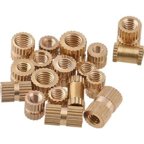 Spot wholesale injection-molded copper nut Copper rolling flower nut Copper flower mother M1.4M1.6M2M2.5M3M4 50PCS