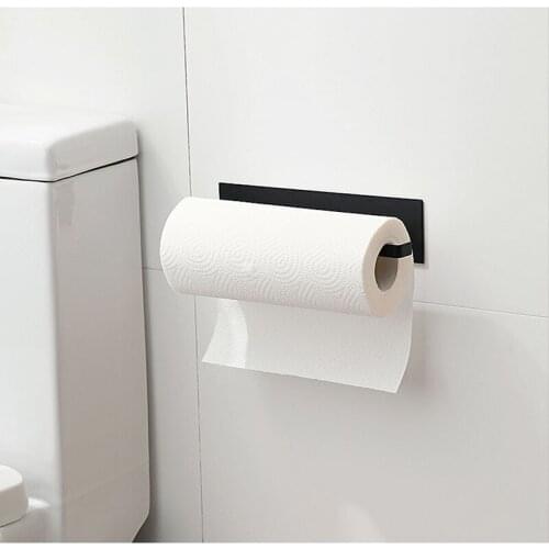 Toilet Paper Hanger Towel Bars Storage Rack Paper Holders Non Perforated Roll Paper Holder Fresh Film Toilet Wall Hanging Shelf