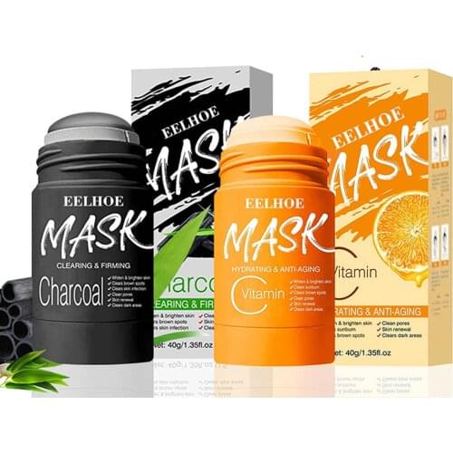 Vitamin C Mask Stick Face Purifying Clay Stick Bamboo Charcoal Solid Mask Deep Cleaning Blackhead Remove Oil Control Skin Care