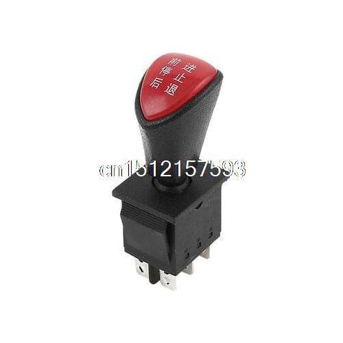 Advance-Stop-Back DPDT 6Pin Latching Slide Switch AC 250V 16A AC 125V 20A Black