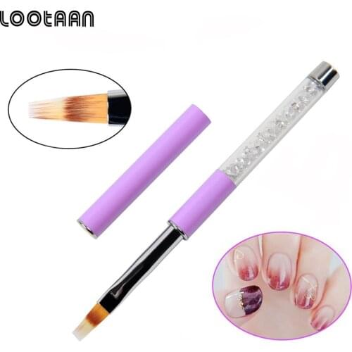 Lootaan 1 Pc UV Gel Ombre Nail Art Brush Manicure Art Soft Gradient Pen Polish Nail Art Painting Drawing Brush