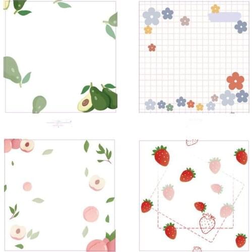 1pc Sticky Notes Cute Fruit Peach Memo Pad Creative Cartoon Message Planner Stickers School Supplies Student Office Stationery