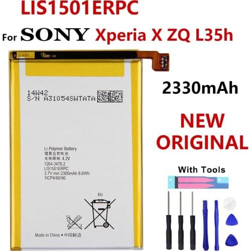 100% Genuine 2330mAh LIS1501ERPC Battery For Sony Xperia ZL L35h Odin C650X Xperia X ZQ Batteries With Tools+Tracking number