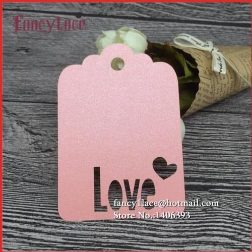 Fancylace 100Pcs Price Tags For Clothing Scrapbooking Paper Hang Tag Label LOVE DIY Gift CardWedding Christmas Decoration 5x9cm