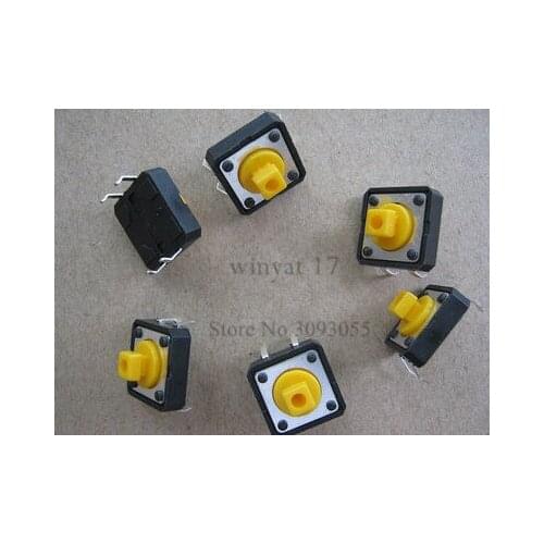 100pcs B3F-4055 12*12*7.3 12x12x7.3mm no lock tact switch puch button switch switches