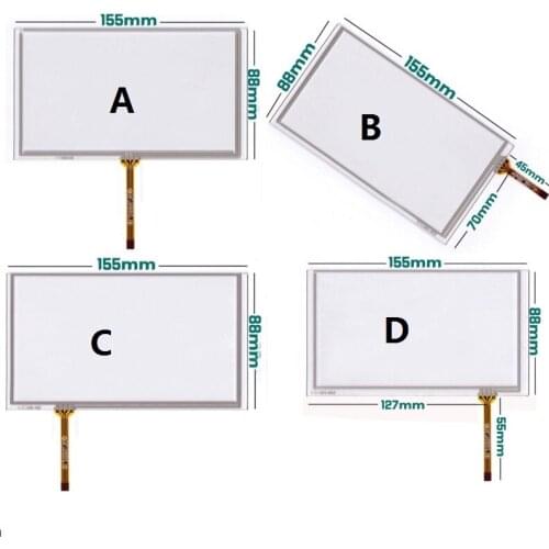 New 6.2 "resistor touch screen applicable to car DVD navigation HSD062IDW1 155*88mm handwritten outer screen