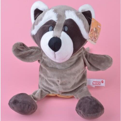 30cm Raccoon hand puppet plush toy, Stuffed Baby / Kids Doll Toy Gift Free Shipping
