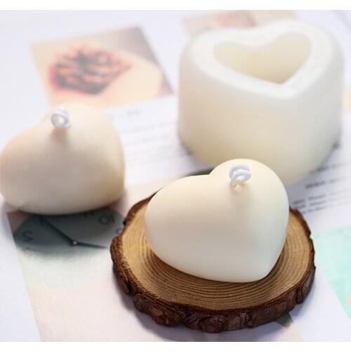 3D Love Heart Silicone Mold Aroma Plaster Candle soap Mould DIY Dessert Mousse Baking Pastry Chocolate Moulds Cake Decoration