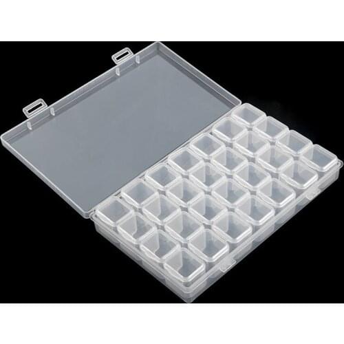4/28pcs slots Diamond Painting Tools Accessories Storage Box Beads Container Diamond Embroidery Stone Mosaic Convenience Box