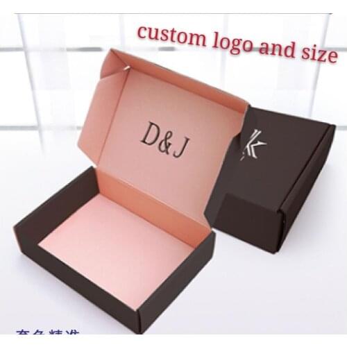 500pcs pape boxes Customized recycle corrugated paper shipping box and printing folding product packaging box with high quality