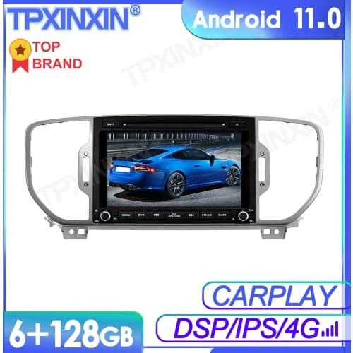 6+128G Android 11 For KIA SPORTAGE 2016+ Car Multimedia Player GPS Navi Audio Stereo Screen DVD Head Unit Tape Recorder