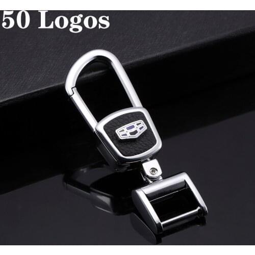 Car Logo Keychain Keyring Zinc Alloy Styling for Geely Chery Renault Roewe Buick Land Rover JEEP Changan Key Decoration