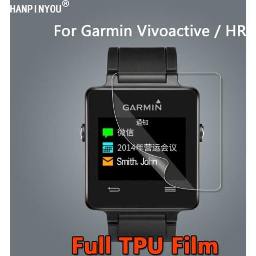 For Garmin Vivoactive Vivo Active HR Smart Watch Clear Full Cover Soft TPU Hydrogel Film Screen Protector -Not Tempered Glass