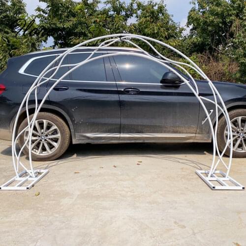 Customize Wedding arch wrought iron ceremony backdrop flower stand double pole flower arch balloon arch arc wedding decoration