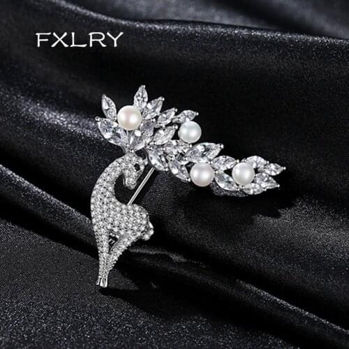 FXLRY Silver Brooches For Clothes