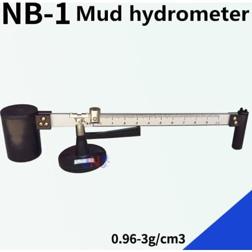 Mud hydrometer densitometer density meter mud scale Range: 0.96-3g/cm3 Measurement accuracy: 0.01g/cm3