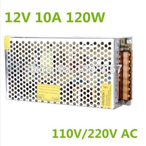 2PCS 12V 10A 120W Switch Switching Power Supply for CCTV Camera for Security System for LED Light Strip 110-240V