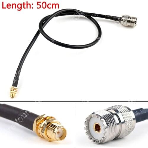 Areyourshop Sale 50cm RG58 Cable SMA Female Jack To SO239 UHF Female Straight Coax Pigtail 20in Min