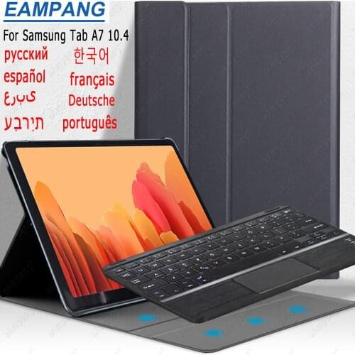 Touchpad Keyboard Case for Samsung Galaxy Tab A7 2020 10.4 T500 T505 Russian Spanish Arabic Hebrew Korean Turkish Thai Keyboard
