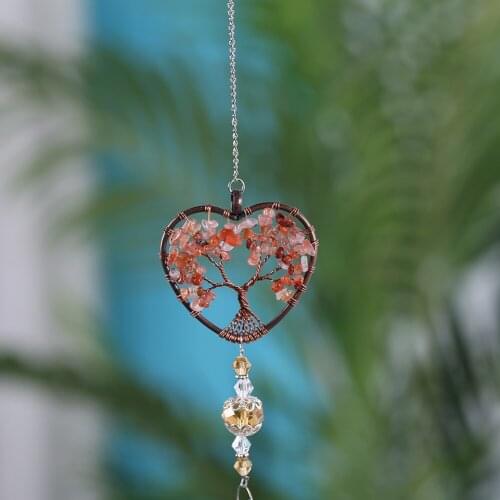 Colorful Love Crystal Sun Prisms Hanging Rainbow Chaser Lighting Accessories for Window Curtains Pendant Home Garden Car