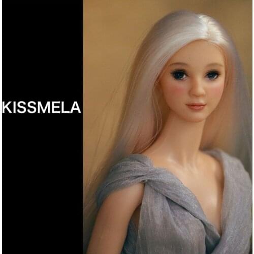 Limited Sale Girl Kissmela Ms.Peng Doll Head Suit For 1/6 Doll Body DIY without Makeup